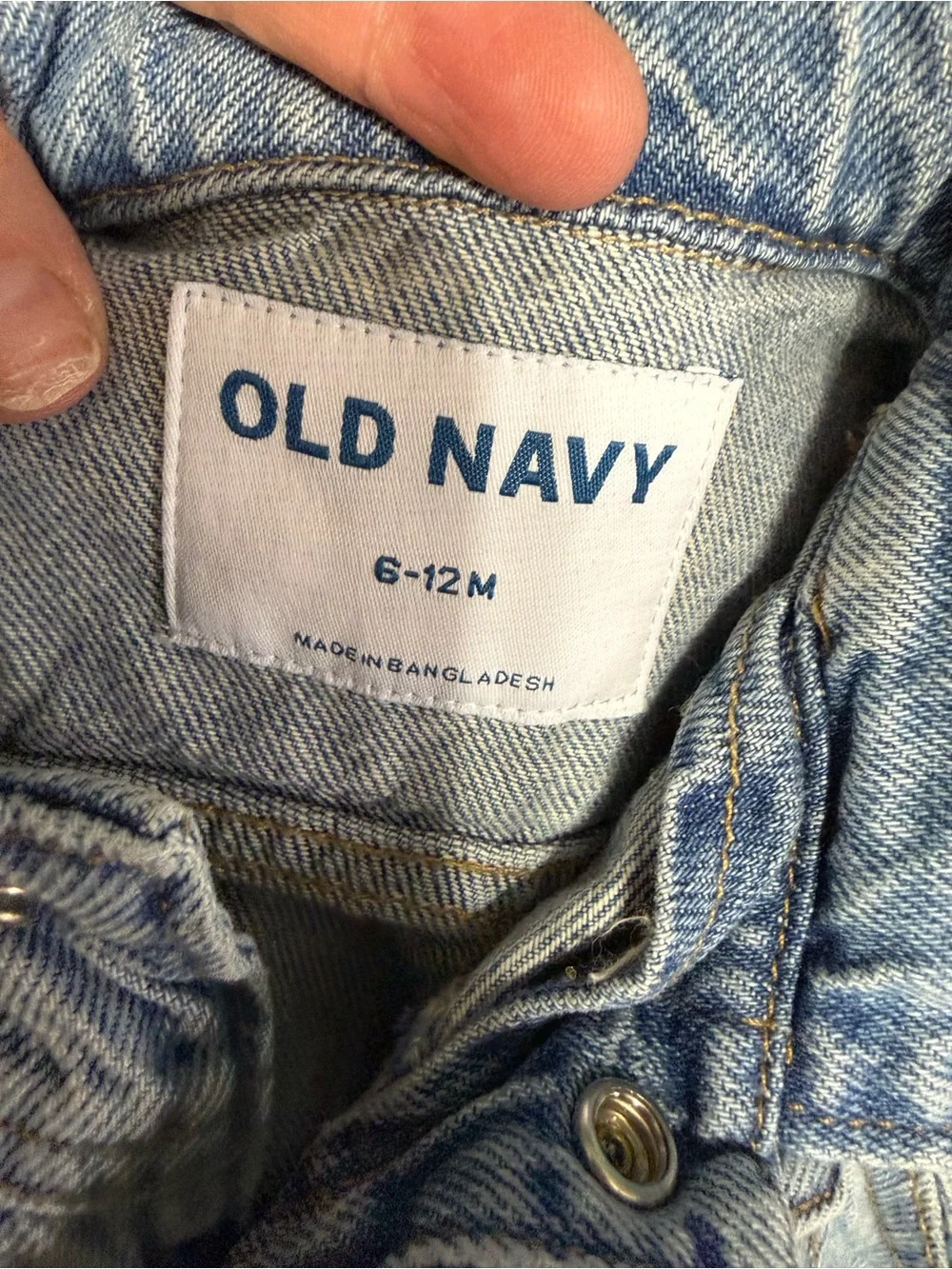 Old Navy Baby Light Wash Denim Trucker Jacket 6–12 Months Classic Jean Jacket